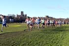 Start of the Senior Mens race Durham Cathedral Cross Country Relays.